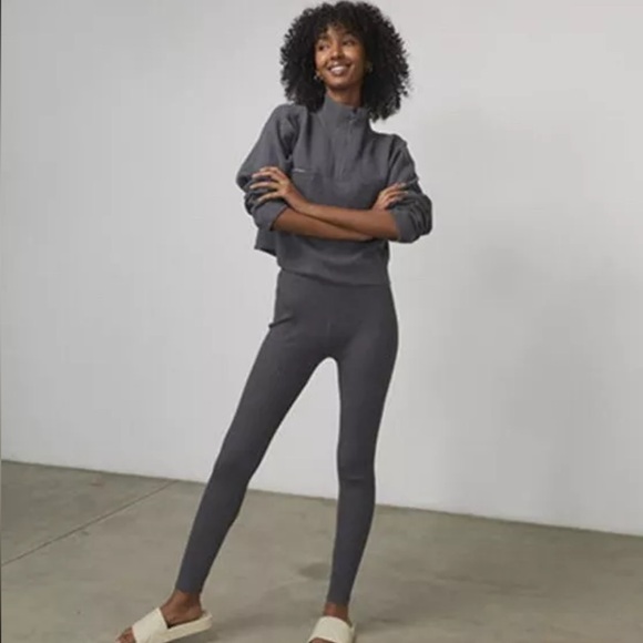 Lunya Gray Half-Zip Sweatshirt - Picture 2 of 6